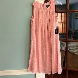 NWT SoHo Apparel Pink Polka Dot Dress